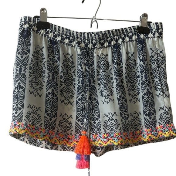 Rococo Sand REVOLVE Boho Silk Tassel Shorts Embroidered Small Resortwear - Picture 6 of 13